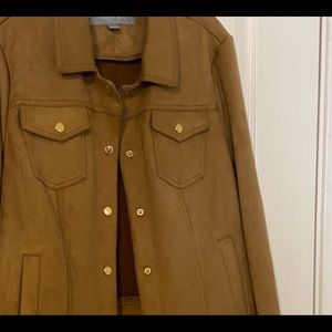 🎁New Jacket Andrew Marc  suede look jacket L